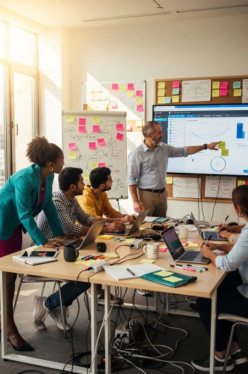 Close-up of a person using a tablet to manage daily tasks with productivity apps.